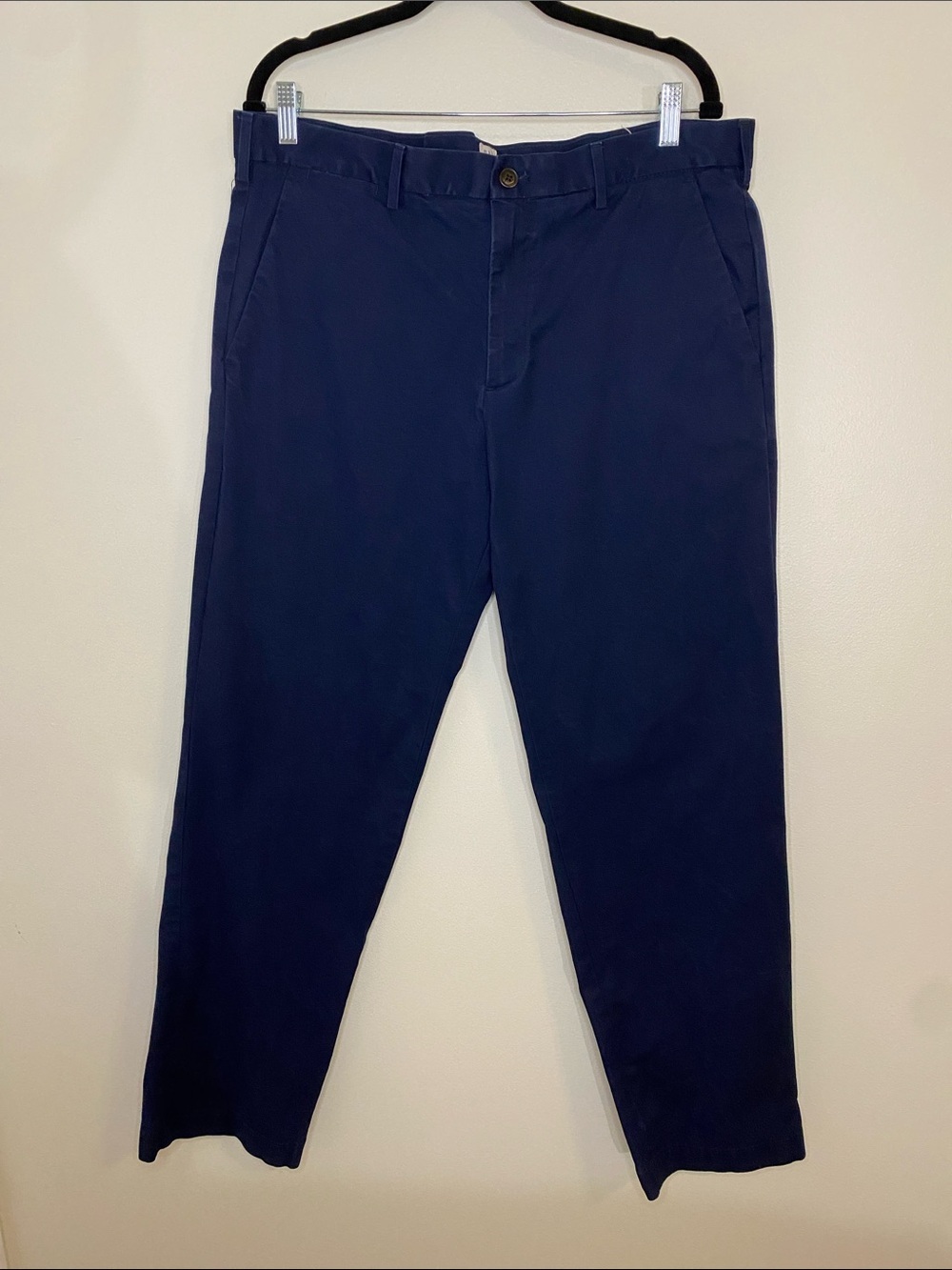 Gap Chino Pants Waist Straight Stretch Leg Cotton Navy Blue Men's 36 X 32